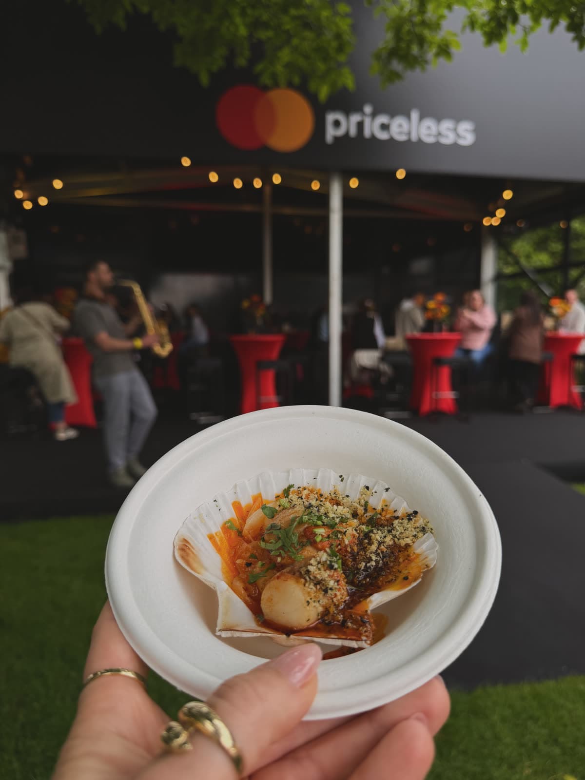 Dinner in a portrait-lined hall at Taste of Dublin